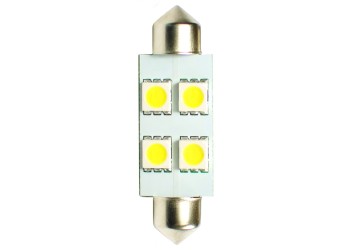 ΛΑΜΠΑΚΙΑ ΠΛΑΦΟΝΙΕΡΑΣ C5W/C10W 12V 1,36W SV8,5 36mm LED 4xSMD5050 ΛΕΥΚΟ 1ΤΕΜ. M-TECH