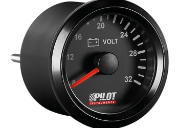 ΒΟΛΤΟΜΕΤΡΟ ΑΝΑΛΟΓΙΚΟ ΜΑΥΡΟ ΜΕ ΛΕΥΚΟ ΦΩΣ BLACK ANALOGUE SERIES 9-32V 52mm