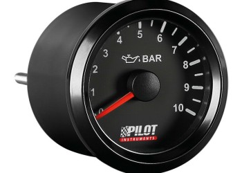 ΟΡΓΑΝΟ ΠΙΕΣΗΣ ΛΑΔΙΟΥ ΑΝΑΛΟΓΙΚΟ ΜΑΥΡΟ ΜΕ ΛΕΥΚΟ ΦΩΣ BLACK ANALOGUE SERIES 9-32V 52mm