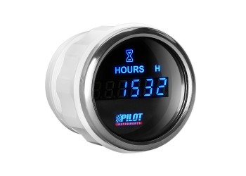 ΩΡΟΜΕΤΡΟ/ΜΕΤΡΗΤΗΣ ΩΡΑΣ ΛΕΙΤΟΥΡΓΙΑΣ ΚΙΝΗΤΗΡΑ ΨΗΦΙΑΚΟ ΜΑΥΡΟ /ΛΕΥΚΟ ΦΩΣ BLACK DIGITAL SERIES 9-32V 52mm