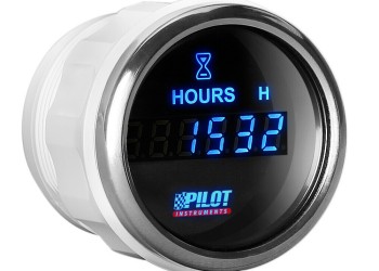 ΩΡΟΜΕΤΡΟ/ΜΕΤΡΗΤΗΣ ΩΡΑΣ ΛΕΙΤΟΥΡΓΙΑΣ ΚΙΝΗΤΗΡΑ ΨΗΦΙΑΚΟ ΜΑΥΡΟ /ΛΕΥΚΟ ΦΩΣ BLACK DIGITAL SERIES 9-32V 52mm