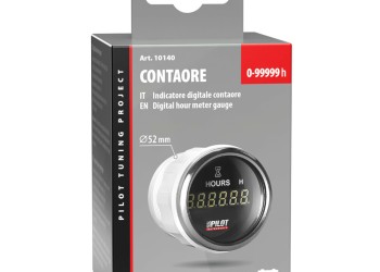 ΩΡΟΜΕΤΡΟ/ΜΕΤΡΗΤΗΣ ΩΡΑΣ ΛΕΙΤΟΥΡΓΙΑΣ ΚΙΝΗΤΗΡΑ ΨΗΦΙΑΚΟ ΜΑΥΡΟ /ΛΕΥΚΟ ΦΩΣ BLACK DIGITAL SERIES 9-32V 52mm