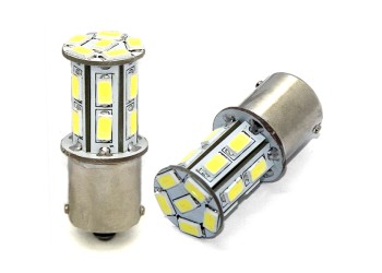 P21W 12V BA15s LED 18xSMD5630 PREMIUM ΛΕΥΚΟ (ΜΟΝΟΠΟΛΙΚΟ) 1ΤΕΜ.