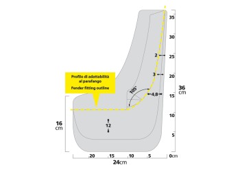 ΛΑΣΠΩΤΗΡΕΣ SPLASH-GUARDS CONTOUR TYPE-4 (24 Χ 36 cm) - 2 ΤΕΜ.