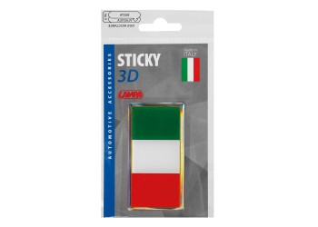 ΑΥΤΟΚΟΛΛΗΤΟ ΣΗΜΑ 3D ΣΗΜΑΙΑ ΙΤΑΛΙΑΣ 78x40mm LAMPA -  1 Τεμ.
