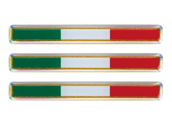 ΑΥΤΟΚΟΛΛΗΤΟ ΣΗΜΑ 3D ΣΗΜΑΙΑ ΙΤΑΛΙΑΣ 55x8mm LAMPA -  3 Τεμ.