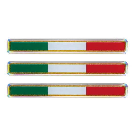 ΑΥΤΟΚΟΛΛΗΤΟ ΣΗΜΑ 3D ΣΗΜΑΙΑ ΙΤΑΛΙΑΣ 55x8mm LAMPA -  3 Τεμ.