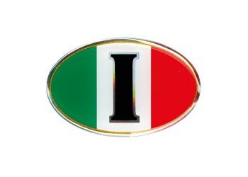 ΑΥΤΟΚΟΛΛΗΤΟ ΣΗΜΑ 3D ΣΗΜΑΙΑ ΙΤΑΛΙΑΣ ΟΒΑΛ 61x46mm LAMPA -  1 Τεμ.