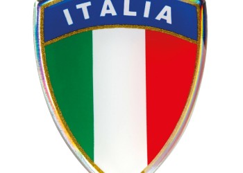 ΑΥΤΟΚΟΛΛΗΤΟ ΣΗΜΑ 3D ΣΗΜΑΙΑ ΙΤΑΛΙΑΣ ΕΜΒΛΗΜΑ 35x45mm LAMPA -  1 Τεμ.