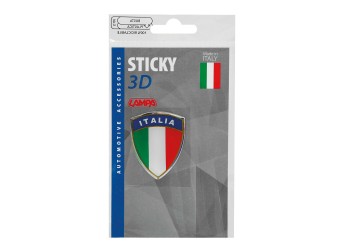 ΑΥΤΟΚΟΛΛΗΤΟ ΣΗΜΑ 3D ΣΗΜΑΙΑ ΙΤΑΛΙΑΣ ΕΜΒΛΗΜΑ 35x45mm LAMPA -  1 Τεμ.