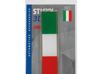 ΑΥΤΟΚΟΛΛΗΤΟ ΣΗΜΑ 3D ΣΗΜΑΙΑ ΙΤΑΛΙΑΣ 110x27mm LAMPA -  1 Τεμ.