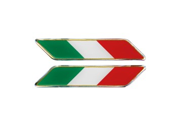 ΑΥΤΟΚΟΛΛΗΤΟ ΣΗΜΑ 3D ΣΗΜΑΙΑ ΙΤΑΛΙΑΣ ΔΙΑΓΩΝΙΑ 88x16mm LAMPA - 2 Τεμ.