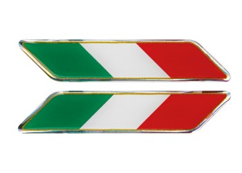 ΑΥΤΟΚΟΛΛΗΤΟ ΣΗΜΑ 3D ΣΗΜΑΙΑ ΙΤΑΛΙΑΣ ΔΙΑΓΩΝΙΑ 88x16mm LAMPA - 2 Τεμ.