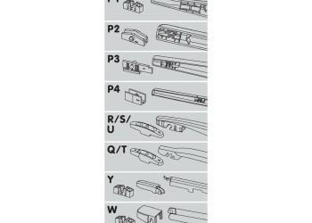 ΥΑΛΟΚΑΘΑΡΙΣΤΗΡΑΣ ΠΙΣΩ ONE FIT FLAT 28cm (11") 1ΤΕΜ. ΜΕ 10 ΑΝΤΑΠΤΟΡΕΣ (VW GROUP)