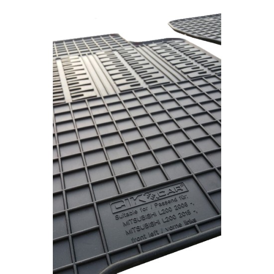 Cik - ΜΑΡΚΕ ΠΑΤΑΚΙΑ ΣΕ ΣΚΑΦΗ ΛΑΣΤΙΧΟ ΓΙΑ MITSUBISHI L200 2015+ / FIAT FULLBACK 2016+ ΣΕ ΜΑΥΡΟ ΧΡΩΜΑ ΜΕ ΚΟΥΜΠΩΜΑΤΑ - 4 ΤΕΜ. (RM.MI.0005/CK)