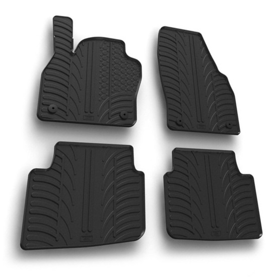 Lampa - Πατάκια Σε Σκάφη Λάστιχο Για Skoda Kamiq (Nw) 12/2019 > 02/2024 5πορτο / SUV Sumisura Σε Μαύρο Χρώμα Με Κουμπώματα - 4 τεμ. (L2454.5)