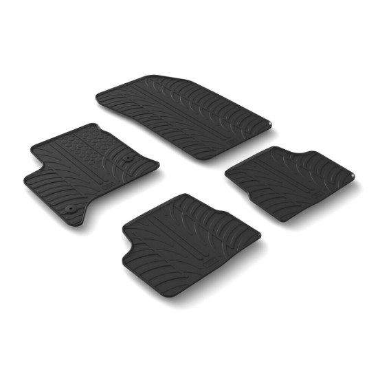 ΠΑΤΑΚΙΑ SUMISURA ΛΑΣΤΙΧΟ ΣΕ ΜΑΥΡΟ ΧΡΩΜΑ ME ΚΟΥΜΠΩΜΑΤΑ ΓΙΑ FIAT 600 5D ΑΥΤΟΜΑΤΟ 09/2023+ LAMPA - 4 ΤΕΜ.​