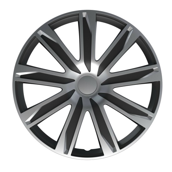 Lampa - Σετ Τάσια Αυτοκινήτου 14’’ Raze Silver/Black από υλικό ABS σε Ασημί με Μαύρο Χρώμα - 4 TEM (L3149.1)