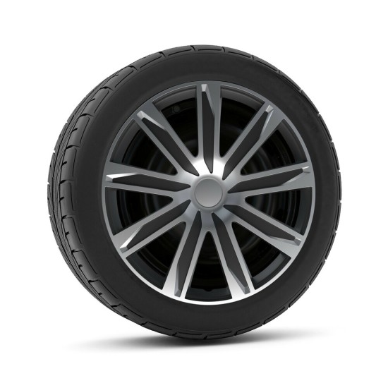 Lampa - Σετ Τάσια Αυτοκινήτου 14’’ Raze Silver/Black από υλικό ABS σε Ασημί με Μαύρο Χρώμα - 4 TEM (L3149.1)