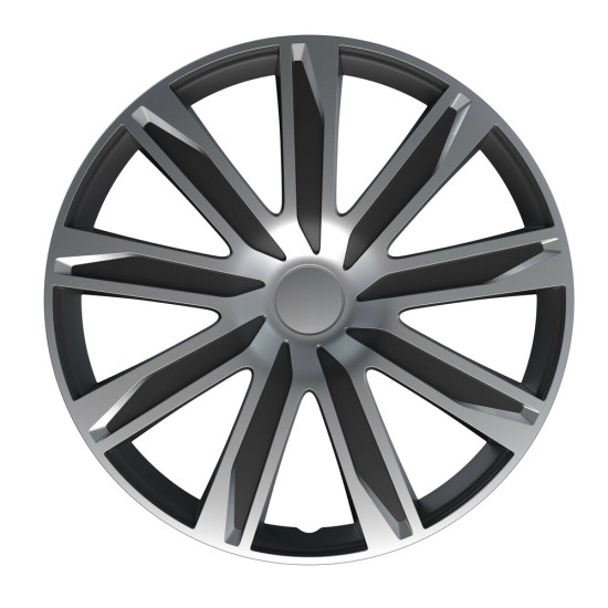 Lampa - Σετ Τάσια Αυτοκινήτου 15’’ Raze Silver/Black από υλικό ABS σε Ασημί με Μαύρο Χρώμα - 4 TEM (L3149.2)