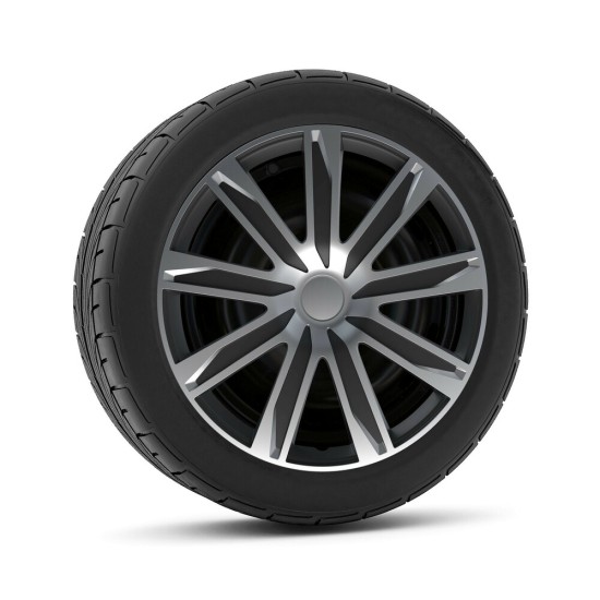 Lampa - Σετ Τάσια Αυτοκινήτου 15’’ Raze Silver/Black από υλικό ABS σε Ασημί με Μαύρο Χρώμα - 4 TEM (L3149.2)