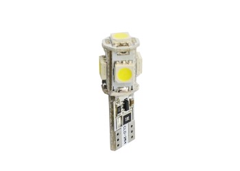 T10 W5W 12V W2,1x9,5d LED 5xSMD5050 ΛΕΥΚΟ (ΚΑΡΦΩΤΟ CAN-BUS) 1ΤΕΜ. M-TECH