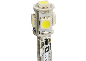 T10 W5W 12V W2,1x9,5d LED 5xSMD5050 ΛΕΥΚΟ (ΚΑΡΦΩΤΟ CAN-BUS) 1ΤΕΜ. M-TECH