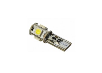 Λάμπα W5W 5xSMD 5050 με CAN-BUS 12V Λευκή 2τεμ.