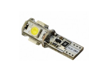 Λάμπα W5W 5xSMD 5050 με CAN-BUS 12V Λευκή 2τεμ.