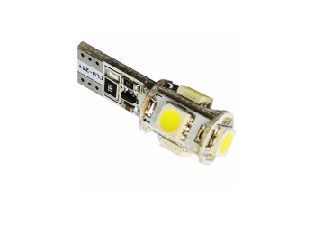 Λάμπα W5W 5xSMD 5050 με CAN-BUS 12V Λευκή 2τεμ.