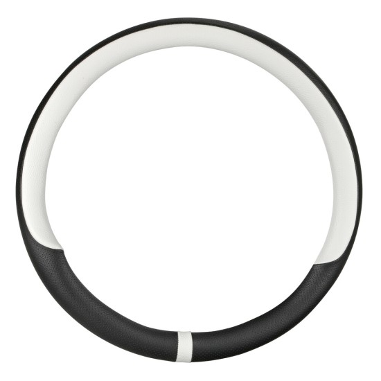 Lampa - Κάλυμμα Τιμονιού NOBLE (M) 37/39cm Μαύρο / Λευκό άοσμο διάτρητο αντιολισθητικό μαλακό ultra soft Skeentex - 1 τεμ. (L3290.0)