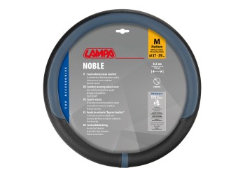 Lampa - Κάλυμμα Τιμονιού NOBLE (M) 37/39cm Μαύρο / Μπλε άοσμο διάτρητο αντιολισθητικό μαλακό ultra soft Skeentex - 1 τεμ. (L3290.2)