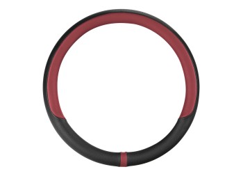 Lampa - Κάλυμμα Τιμονιού NOBLE (M) 37/39cm Μαύρο / Κόκκινο άοσμο διάτρητο αντιολισθητικό μαλακό ultra soft Skeentex - 1 τεμ. (L3290.3)