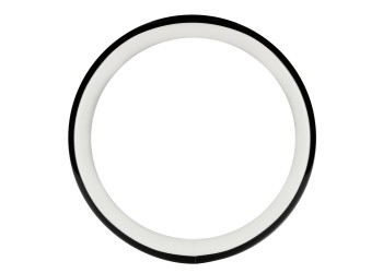 Lampa - Κάλυμμα Τιμονιού AURA (M) 37/39cm Μαύρο ένθετο με γυαλάδα / Λευκό άοσμο μαλακό Skeentex - 1 τεμ. (L3290.6)