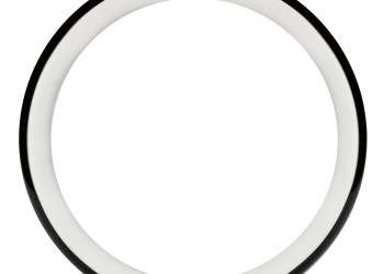 Lampa - Κάλυμμα Τιμονιού AURA (M) 37/39cm Μαύρο ένθετο με γυαλάδα / Λευκό άοσμο μαλακό Skeentex - 1 τεμ. (L3290.6)