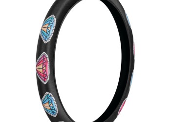 ΚΑΛΥΜΜΑ ΤΙΜΟΝΙΟΥ SKIN-COVER DIAMONT (ΔΙΑΜΑΝΤΙΑ) 35/37cm (S) ΜΑΥΡΟ ΕΛΑΣΤΙΚΟ ΠΟΛΥΕΣΤΕΡΙΚΟ 2mm ΠΑΧΟΣ