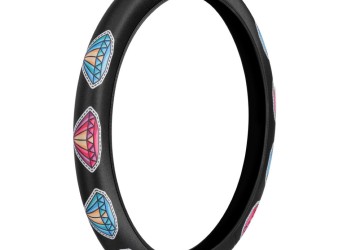 ΚΑΛΥΜΜΑ ΤΙΜΟΝΙΟΥ SKIN-COVER DIAMOND (ΔΙΑΜΑΝΤΙΑ) 38/40cm (M) ΜΑΥΡΟ ΕΛΑΣΤΙΚΟ ΠΟΛΥΕΣΤΕΡΙΚΟ 2mm ΠΑΧΟΣ