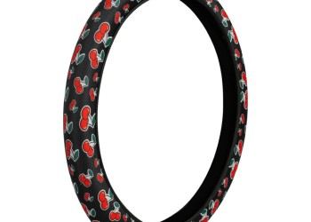 ΚΑΛΥΜΜΑ ΤΙΜΟΝΙΟΥ SKIN-COVER CHERRY-CILIEGE(ΚΕΡΑΣΙΑ) 38/40cm(M) ΜΑΥΡΟ ΕΛΑΣΤΙΚΟ ΠΟΛΥΕΣΤΕΡΙΚΟ 2mm ΠΑΧΟΣ