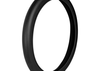 Lampa Κάλυμμα Τιμονιού Αυτοκινήτου Skin-Cover 38-40εκ. Ελαστικό Γνήσιο δέρμα Ultra-soft Mαύρο 1-τεμ. (L3292.8)