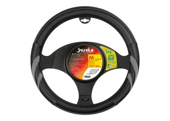 Lampa Κάλυμμα Τιμονιού Αυτοκινήτου Suzuka 37-39εκ.  Άοσμο Ελαστικό Ultra soft Skeentex με αεριζόμενες λαβές Γκρί 1-τεμ. (L3293.3)