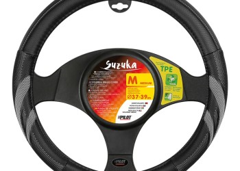 Lampa Κάλυμμα Τιμονιού Αυτοκινήτου Suzuka 37-39εκ.  Άοσμο Ελαστικό Ultra soft Skeentex με αεριζόμενες λαβές Γκρί 1-τεμ. (L3293.3)