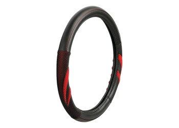 Lampa Κάλυμμα Τιμονιού Αυτοκινήτου Suzuka 37-39εκ.  Άοσμο Ελαστικό Ultra soft Skeentex με αεριζόμενες λαβές Κόκκινο 1-τεμ. (L3293.4)