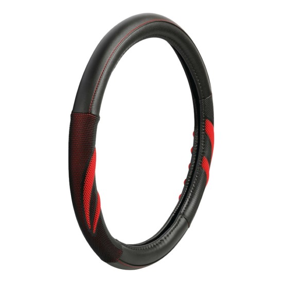 Lampa Κάλυμμα Τιμονιού Αυτοκινήτου Suzuka 37-39εκ.  Άοσμο Ελαστικό Ultra soft Skeentex με αεριζόμενες λαβές Κόκκινο 1-τεμ. (L3293.4)