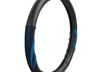 Lampa Κάλυμμα Τιμονιού Αυτοκινήτου Suzuka 37-39εκ. Άοσμο Ελαστικό Ultra soft Skeentex με αεριζόμενες λαβές Μαύρο Μπλε 1-τεμ. (L3293.5)