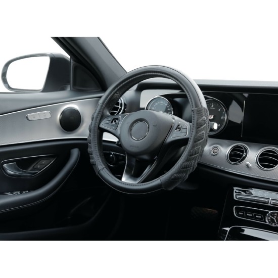 Lampa Κάλυμμα Τιμονιού Αυτοκινήτου SPA 35-37εκ. Άοσμο Αεριζόμενες αγωνιστικές λαβές Ultra soft Skeentex Μαύρο 1-τεμ. (L3293.6)