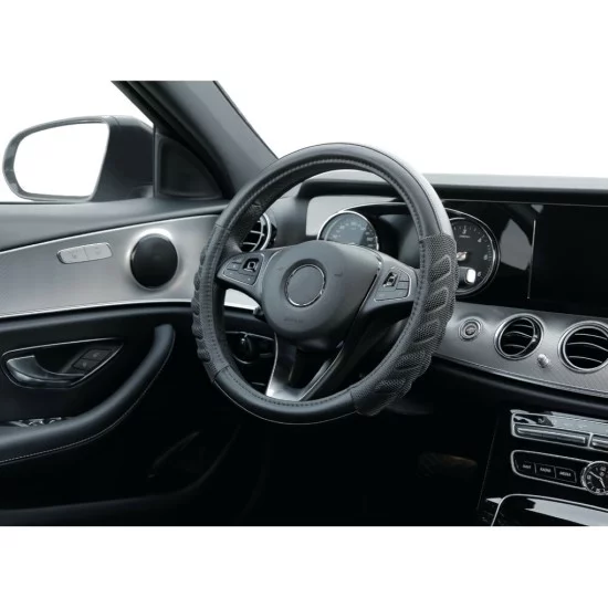 Lampa Κάλυμμα Τιμονιού Αυτοκινήτου SPA 35-37εκ. Άοσμο Αεριζόμενες αγωνιστικές λαβές Ultra soft Skeentex Μαύρο 1-τεμ. (L3293.6)