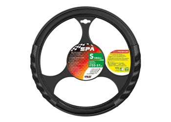 ΚΑΛΥΜΜΑ ΤΙΜΟΝΙΟΥ SPA (S) 35/37cm ΔΕΡΜΑΤΙΝΗ ΜΑΥΡΟ/ΓΚΡΙ ΑΟΣΜΟ ECO-FRIENDLY