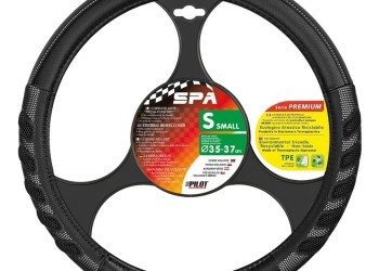 ΚΑΛΥΜΜΑ ΤΙΜΟΝΙΟΥ SPA (S) 35/37cm ΔΕΡΜΑΤΙΝΗ ΜΑΥΡΟ/ΓΚΡΙ ΑΟΣΜΟ ECO-FRIENDLY
