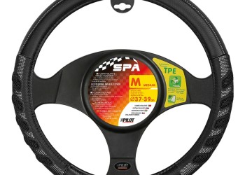 Lampa Κάλυμμα Τιμονιού Αυτοκινήτου SPA 37-39εκ .Άοσμο Αεριζόμενες αγωνιστικές λαβές Ultra soft Skeentex Γκρί 1-τεμ. (L3293.9)