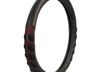 Lampa Κάλυμμα Τιμονιού Αυτοκινήτου SPA 37-39εκ. Άοσμο Αεριζόμενες αγωνιστικές λαβές Ultra soft Skeentex Μαύρο Κόκκινο - 1 τεμ. (L3294.1)